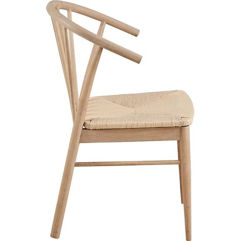 Cassandra chaise de salle à manger avec accoudoirs bois blanc. (1/5)