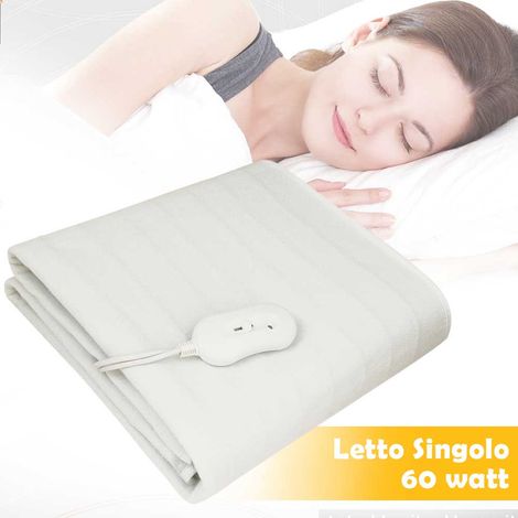 Coperta Elettrica Termica Letto Singolo Coprimaterasso Scaldaletto Elettrico 60W (1/5)