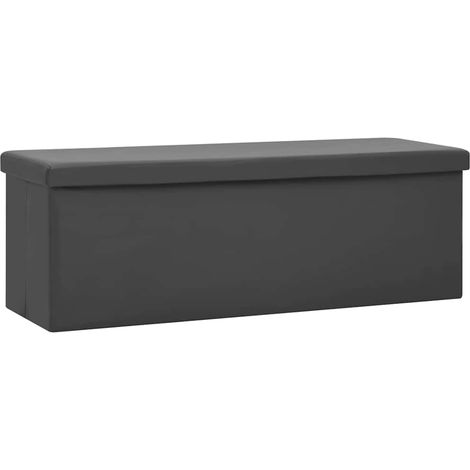 Maison Exclusive - Panca Portaoggetti Pieghevole Grigia in PVC (1/5)