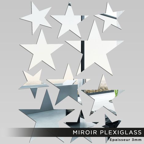 Miroir Plexiglass - Kit 11 Etoiles - 60x80 cm (1/2)