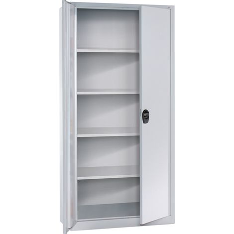 C+P Büro-Flügeltürenschrank Basis PLUS, 1950x930x400mm, 7035/7035 (1/5)