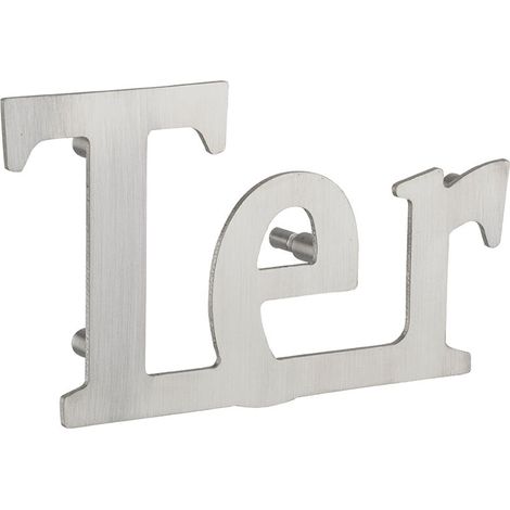 Lettre Ter à visser, inox, H.80mm - (1/2)