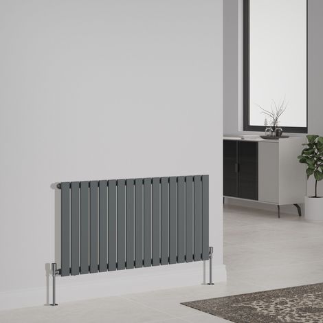Designer Radiator Flat Panel Central Heating Rads Horizontal Single 600x1156mm Anthracite