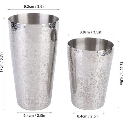 Cocktailshaker-Set aus Edelstahl 304, Boston-Stil, silbernes Barkeeper-Werkzeug (1/5)