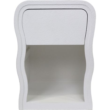 Comodino 1 Cassetto Mobili Rebecca Edelweiss 55x40x30 MDF Bianco Moderno
