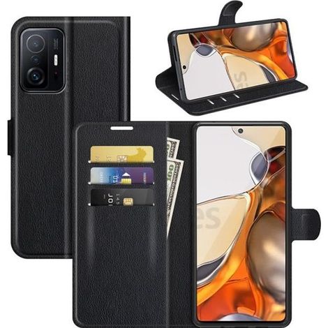 Etui Housse Xiaomi 11T Noir en PU Cuir avec protection antichoc Support fonction Xiaomi 11T-Ywey (1/4)