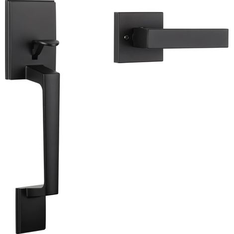 Poignée de porte serrure de porte à grande poignée Serrure à poignée rabattable en alliage de zinc