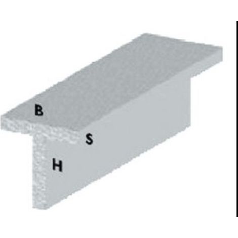 Profil T cm 100 h argent 15x15X1,5 mm profilA s aluminium barre de tige