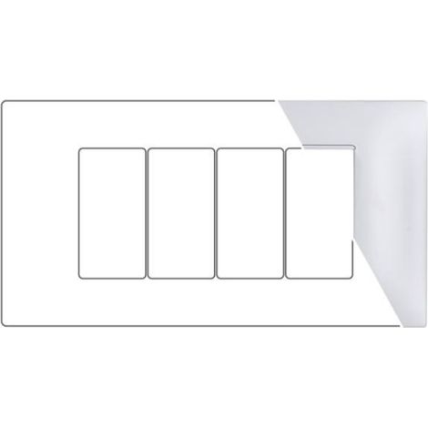 Placca mapam gem 4 moduli bianco - 6004-01