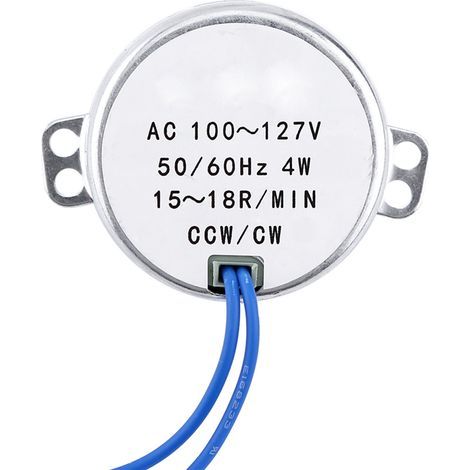 Moteur synchrone 4W AC 100-127V 50/60Hz, rotation horaire/antihoraire, motoréducteur compact (1/5)