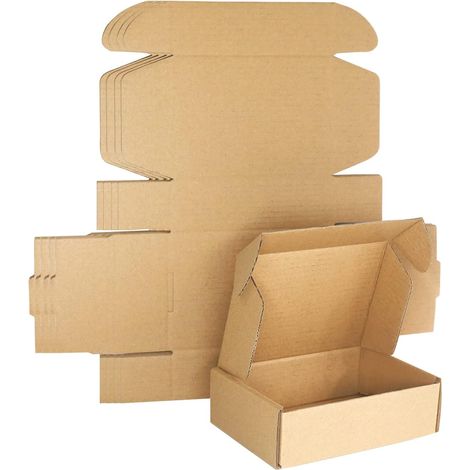 10 Pieces Corrugated Shipping Boxes, Small Parcel Boxes 130x90x40mm, Postal Packaging Boxes for Business, Shipping, Storage or Gifts (1/5)