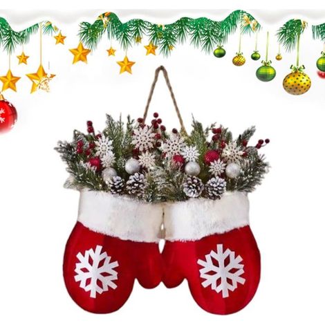 Winterliche Weihnachtskranz - Saisonale Girlandendekoration, Türschmuck für den Eingangsbereich, für den Innenbereich