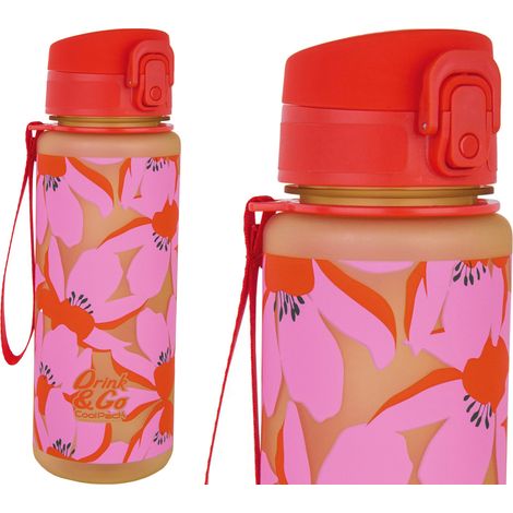 Coolpack Bidon brisk flores rosa 600 ml auslaufsichere Wasserflasche (1/2)