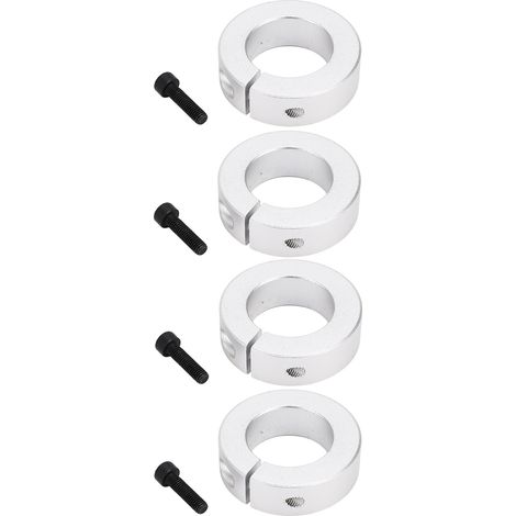 Kit de 4 colliers de fixation pour arbre fendu, alésage de 1 pouce, en alliage d'aluminium, avec vis de serrage, diamètre 25 mm. (1/5)