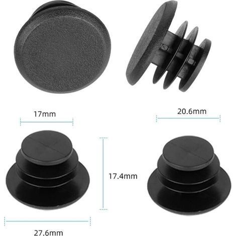 15 Stück Mountainbike-Lenkerendkappen, Kunststoff-Fahrradlenkerendkappen für Rennrad, Mountainbike, BMX, Ersatzzubehör, Fahrradzubehör (22 mm) (1/4)