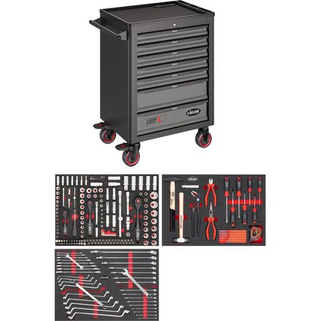 Servante d'atelier séries L ∙ avec assortiment ∙ V4219 ∙ Nombre d'outils : 248 (1/4)