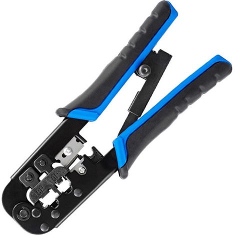 Outil de sertissage RJ45 pour câble Ethernet LAN, pince à sertir, coupe-câble et dénudeur (1/4)