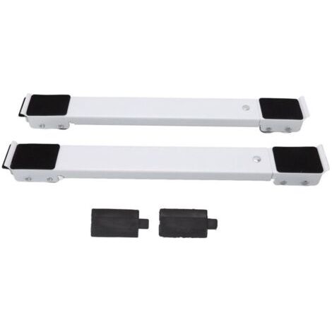 QORVA- Rouleau d'appareil Extensible, 2 pièces, peut supporter 300KG, support mobile de meubles, Base rétractable réglable avec roue blanche et noire