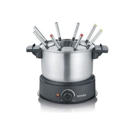 Severin FO 2470 Fondue-Set Edelstahl, 8 Gabeln, 1500 Watt (1/2)