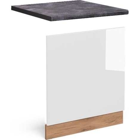 Pannello frontale R-Line, Bianco lucido, 60 cm , PL Antracite, Vicco