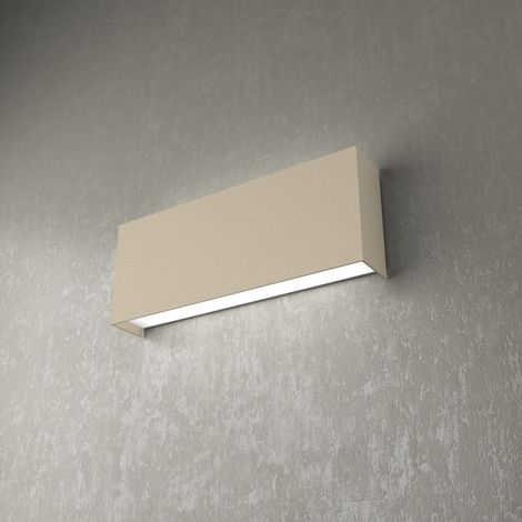 Applique moderno top light wally 1138 a 30 2g11 led metallo lampada parete, finitura metallo sabbia (1/5)