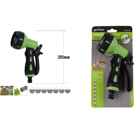 Trade Shop - 7-JET-SPRAY-PISTOLE BEWÄSSERUNGSSCHLAUCH WASSERPUMPE GARTEN EINSTELLBAR 90010 - (1/2)