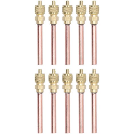 BUNTHAUS Cryfokt Valve de Service de Plomberie 10 Pièces Valve de Recharge Facile à Installer pour la Réparation de la Climatisation Domestique