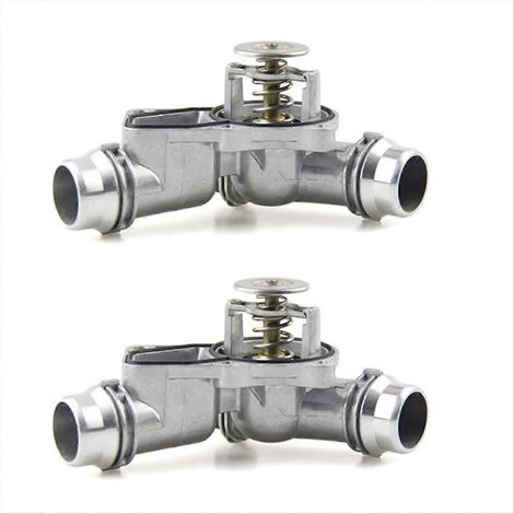 2 Stück 11531437040 Kfz-Motorkühlungs-Thermostatgehäuse Wasserpumpenausgang für E46 E39 X3 X5 Z3 Z4 320i 330i (1/5)