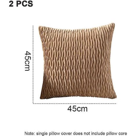Housses de coussin carrées douces pour canapé, chambre, salon, lit, fauteuil - Lot de 2 (1/4)