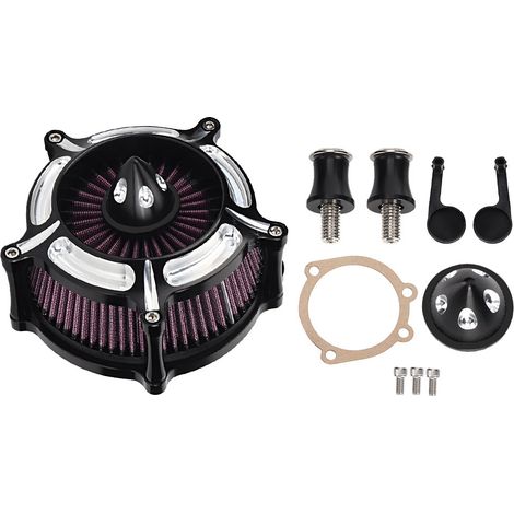 Filtre à air turbine quatre trous haute qualité pour moto, accessoire de modification d'admission d'air (1/5)