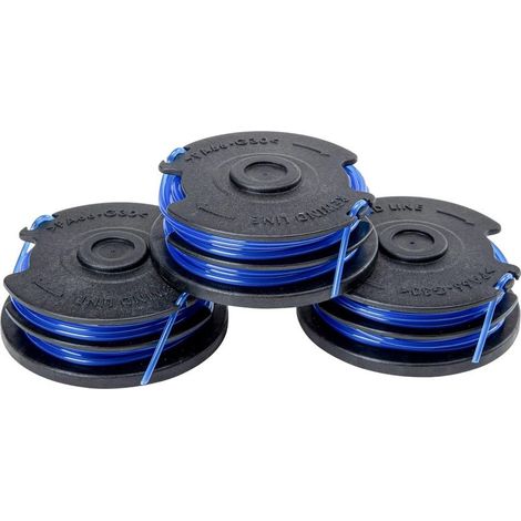 Lot de 3 Bobines Simple Fil Ø 1,6mm, Longueur 4,5m pour Coupe-Bordure Électrique sur Batterie - Fil Résistant et Durable - Compatible Plusieurs Modèles - RAC125 (1/5)