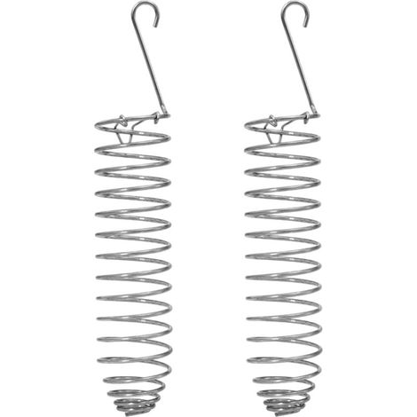 Carming - Porte-millet en fonte - Mangeoire en acier inoxydable - Accessoire pour cage à oiseaux - Conception suspendue - Fonction 2 en 1 - Matériau : acier inoxydable - Durable - Stimule la recherche (1/5)