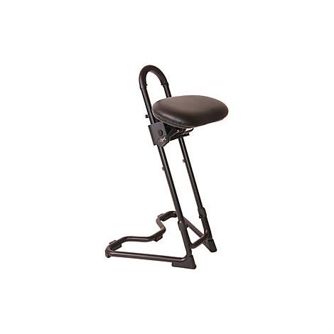 Taburete de pie de piel sintética Asiento Altura 610-860 mm STA negro MEY (1/3)