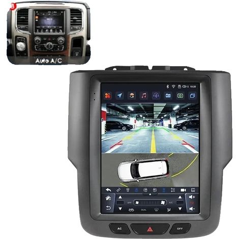 Carplay, Fonctionnalités Multimédia, Système de Navigation, compatible avec Dodge RAM 1500 2500 3500 2013-2018 Climatisation Manuelle, S8 360 B (1/2)