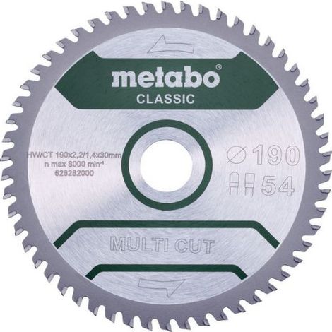 Metabo Sägeblatt "multi cut - classic", 190x30 Z54 FZ/TZ 5° (628282000) (1/2)