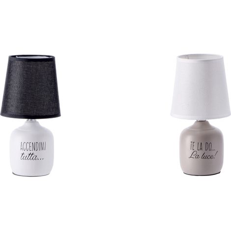 Ad Trend Lampada da Tavolo Ceramica Trey Ass. D 13 Cm H 26 Cm – Lampada Decorativa Moderna per Interni 1 Pz