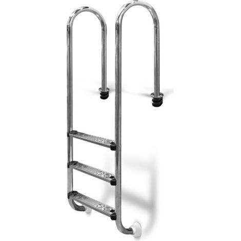 Einbauleiter Trendline eng 3-stufig Poolleiter V2A Ø 42 mm Holm