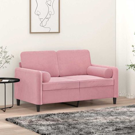 vidaXL Cojines decorativos 2 uds terciopelo rosa 15x50 cm (1/5)