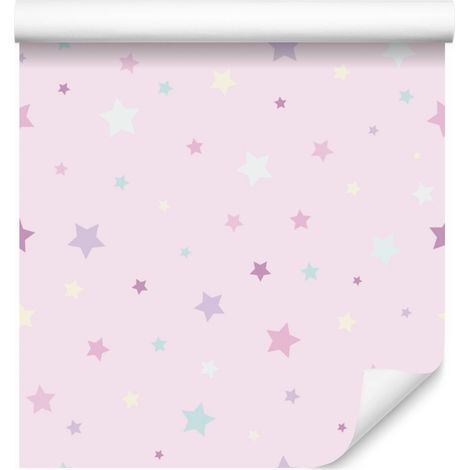 Carta da parati con stelle colorate per soggiorno e camera da letto, 50x1000 cm (1/5)