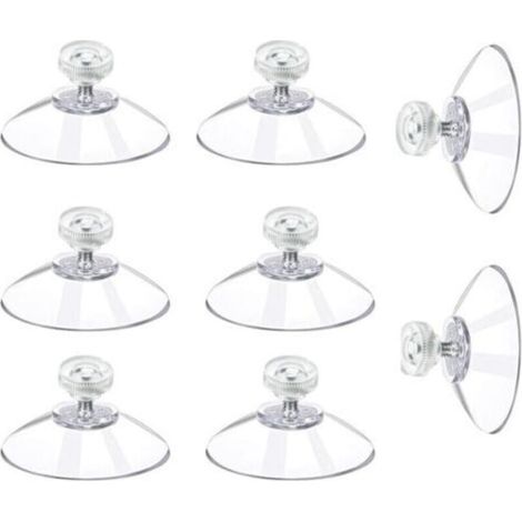 30 Pièces Ventouses de Fixation Transparentes Ø 41 mm, en Plastique PVC avec Filetage et Écrous Moletés,Ventouses à Visser sans Perçage pour Fenêtre, Voiture et Suspension (1/5)