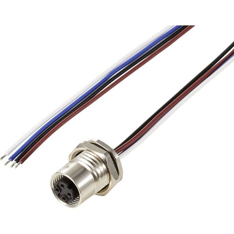 TRU COMPONENTS TC-12833048 Presa da incasso sensore/attuatore M12 Presa 0.5 m Numero di poli: 4 1 pz. (1/3)