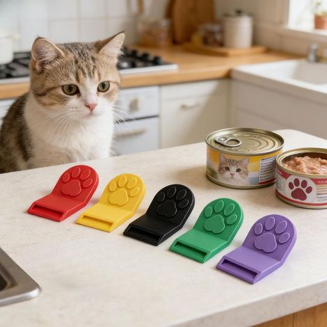Lot de 5 ouvre boîtes manuels, ergonomiques et antidérapants pour canettes de nourriture et de boissons, outil de cuisine facile à nettoyer, plusieurs couleurs (1/5)