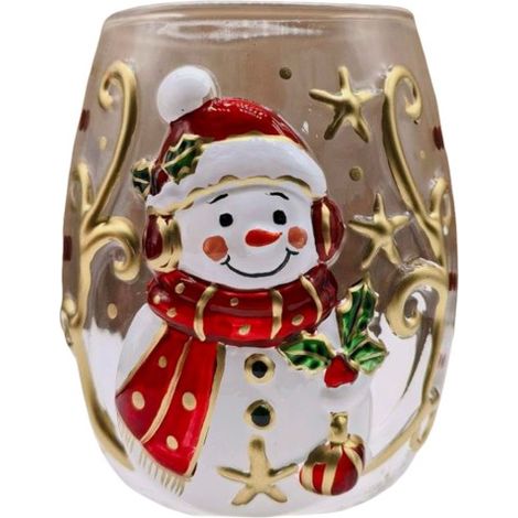 Ensemble de verres à vin rouge Irovami Bonhomme de neige de Noël, tasse à eau 3D décorative, mug sans anse pour jus, lait ou café - Bonhomme de neige de Noël (3D) (1/5)