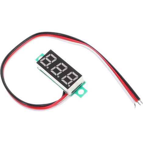Modulo voltmetro digitale micro-LED di precisione, 4-30 V CC 0-10 A, pannello di visualizzazione (lettere bianche) (1/5)