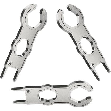 3 Pièces Mc4 Connecteur Solaire Tool Clé Clés Solaires Outils De Montage Mc4 Montage Et Démontage Outil Mc4 Clés Outils Kit En Métal Pour Connecteur Solaires, Panneau Solaire Fonctionne, Câble Pv (1/5)