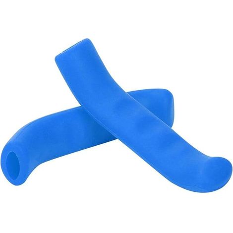 SHINING HOUSE Couvre Poignées de Vélo, 2 Paire Couverture de Protection de Poignées de Frein se Pliant Vélo en Silicone Anti-dérapant Protège-poignées de Freins(bleu) (1/5)