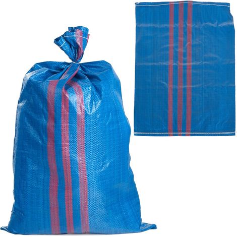 Sac en polypropylène 50x80cm 30kg / Bleu-rouge (100/1000) (1/3)