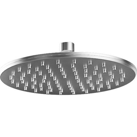 Soffione per doccia tondo in acciaio finitura satinata diametro 20cm  KAM-ARTE-SATINATO kamalu