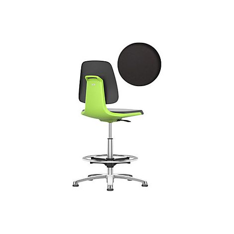 Silla giratoria de trabajo LABSIT  con tacos y estribo circular