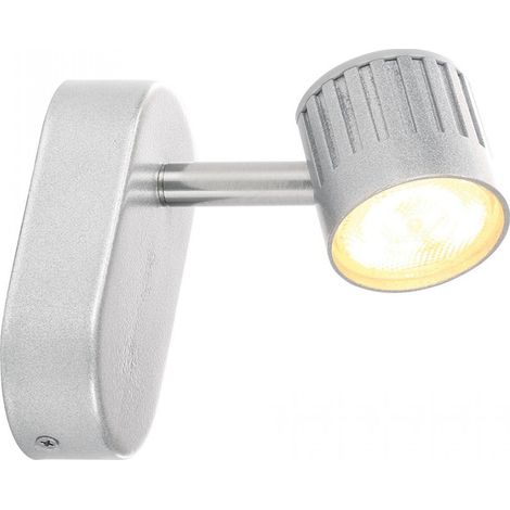 Litecraft Travis Spotlight Die Cast Wall, Ceiling LED 4 Watt Fitting - Silver (1/5)